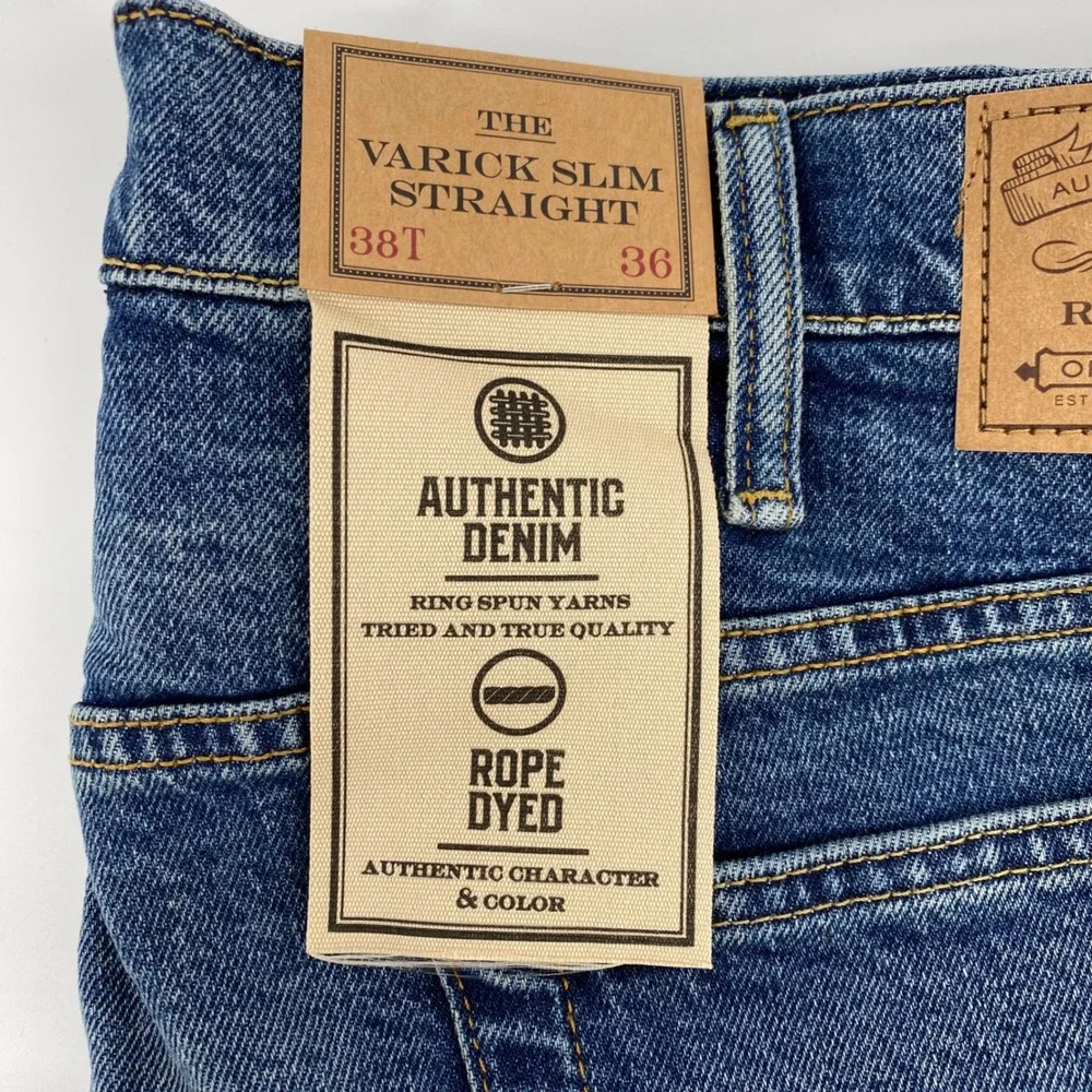Polo Ralph Lauren Varick Slim Straight Jeans‎ Mens 38T x 36 Blue Tall Stretch